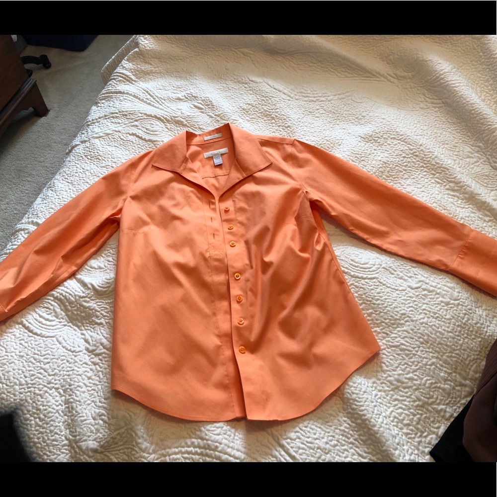Chico’s orange blouse